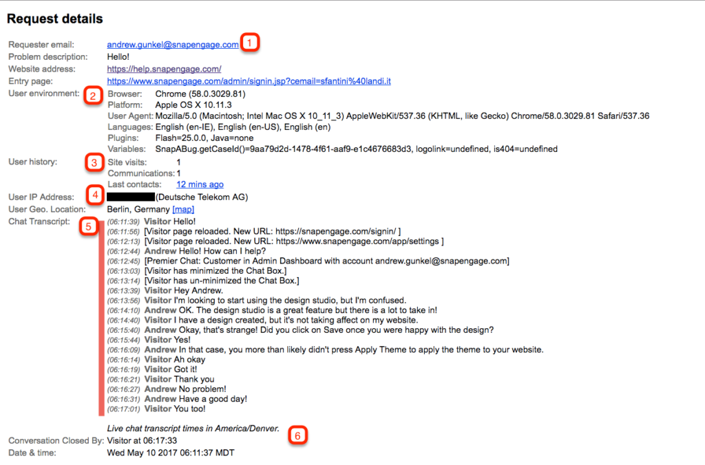 How to Read chat transcripts SnapEngage Live Chat