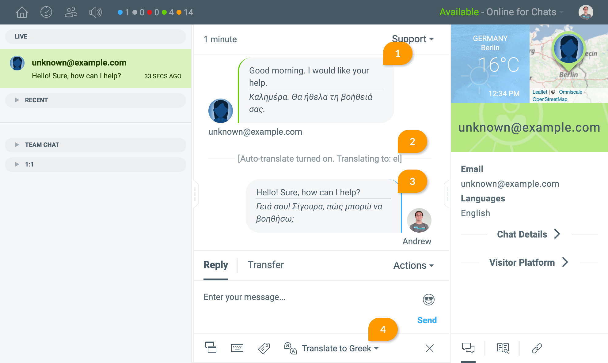 AutoTranslate SnapEngage Live Chat