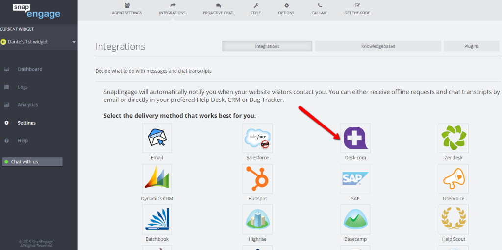 How To Integrate Snapengage With Desk Com V2 Snapengage Live Chat